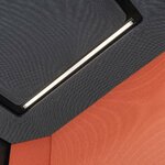 Bande LED du plafond gris graphite et tissu intérieur corail de la cabine