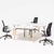 Bureau_bench_3_places_piètement_bois_ergonomique