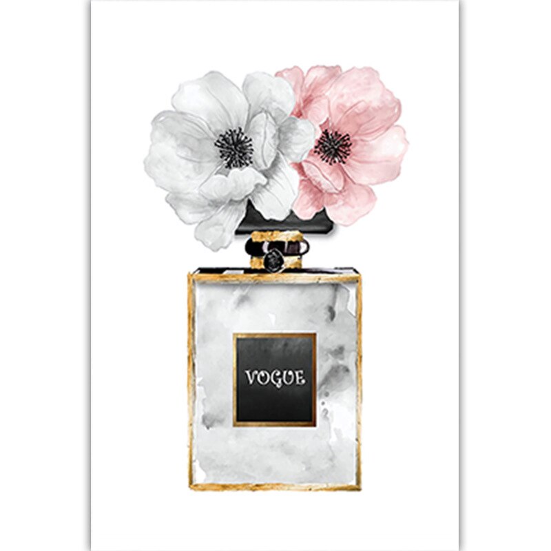 Peintures-nordiques-Vintage-Audrey-Hepburn-mode-Ins-VOGUE-parfum-Floral-entr-e-chambre-coucher-Art-mural