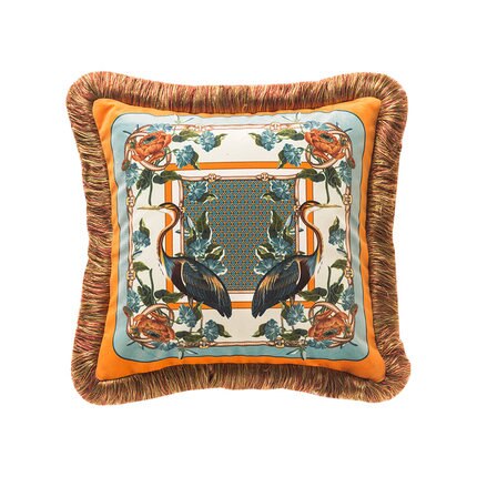 DUNXDECO-housse-de-Coussin-d-corative-taie-d-oreiller-artistique-Antique-fleur-fra-che-de-grue