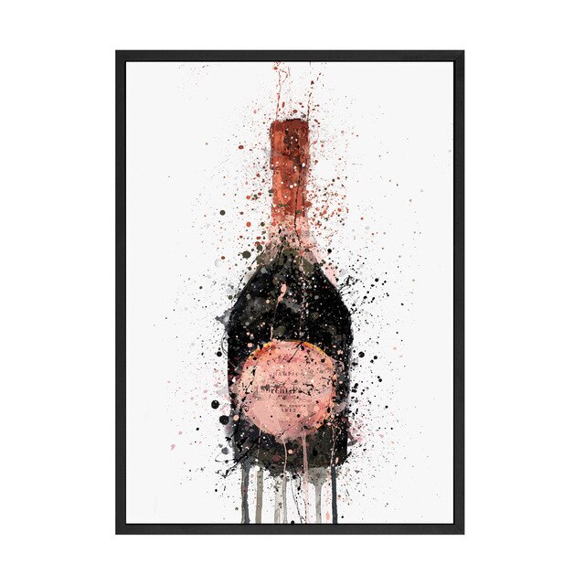Affiches-et-imprim-s-modulaires-de-Style-nordique-Graffiti-Champagne-images-artistiques-murales-pour-d-coration