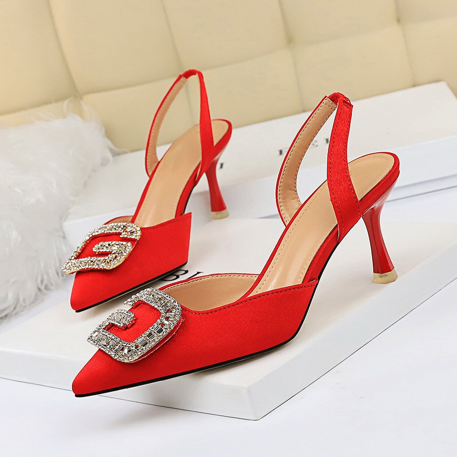 Sandales-talons-hauts-7cm-pour-femmes-chaussures-boucle-en-cristal-Slingback-escarpins-de-bal-de-mariage