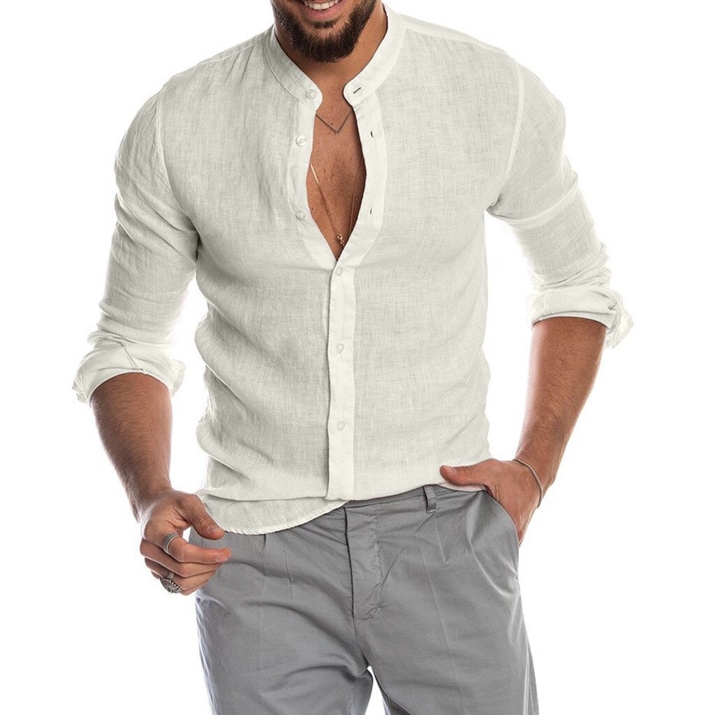 2021-nouveaux-hommes-Blouse-D-contract-e-Coton-Lin-Chemise-Hauts-Amples-Manches-Courtes-T-shirt