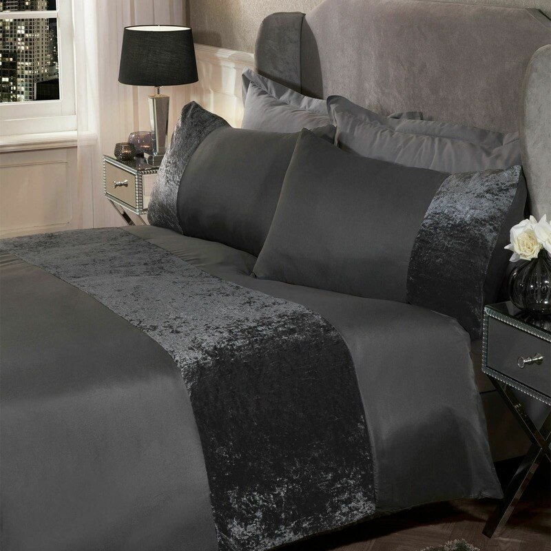 Ensemble-de-literie-gris-argent-housse-de-couette-panneau-en-velours-taie-d-oreiller