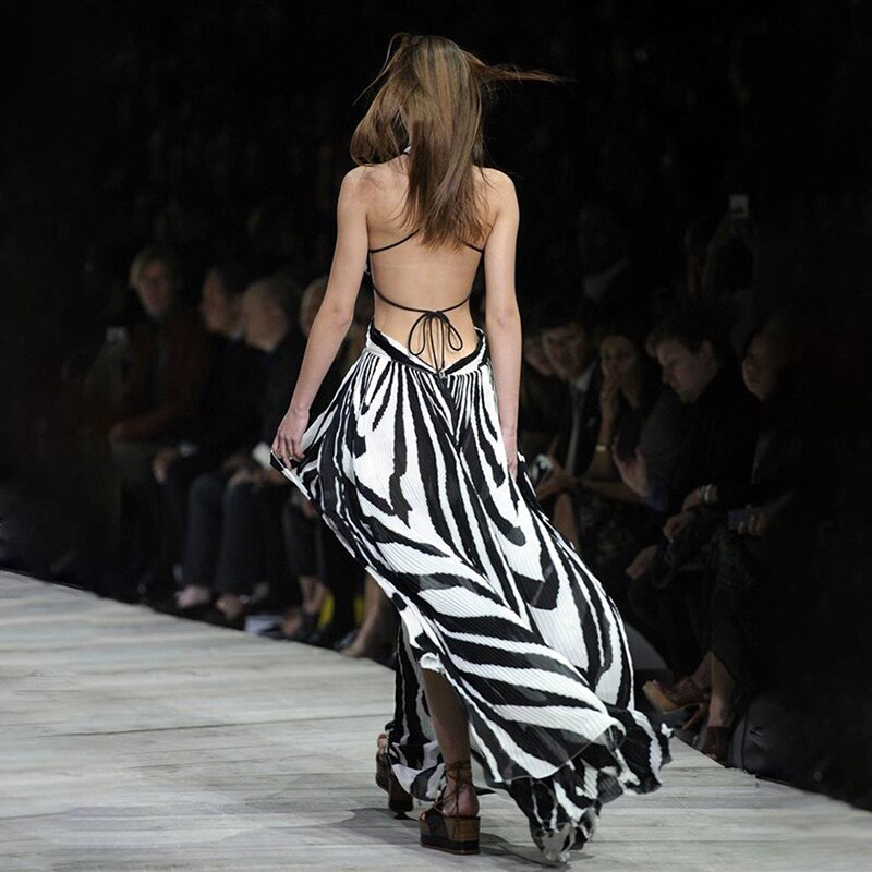 Oshoplive-robe-longue-imprim-e-bandes-dos-nu-Maxi-Sexy-tenue-de-f-te-de-vacances