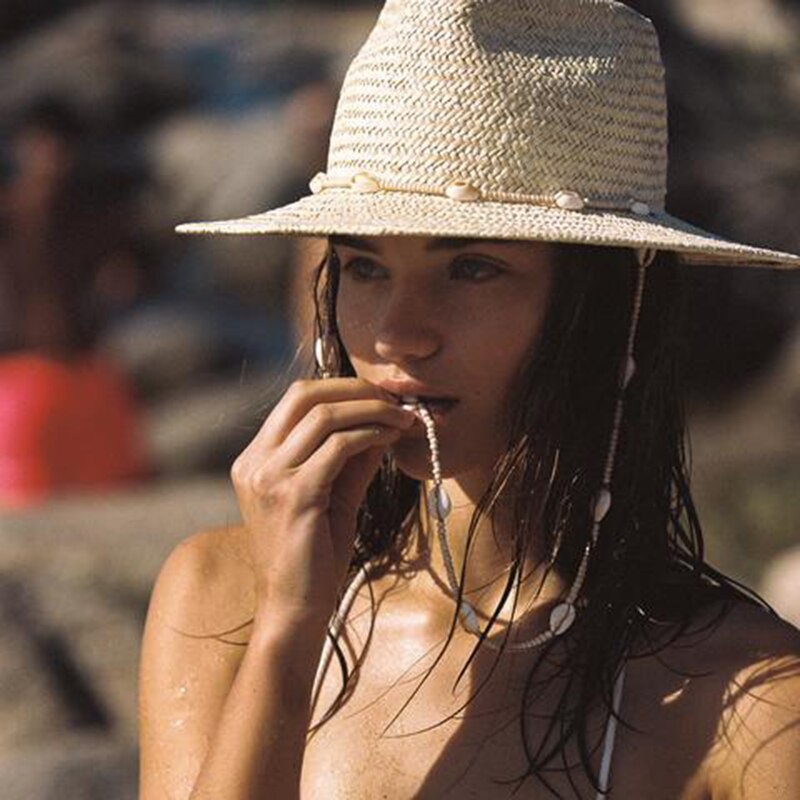 Chapeaux-de-plage-perl-s-en-coquillages-de-mer-pour-femmes-avec-cha-ne-en-paille