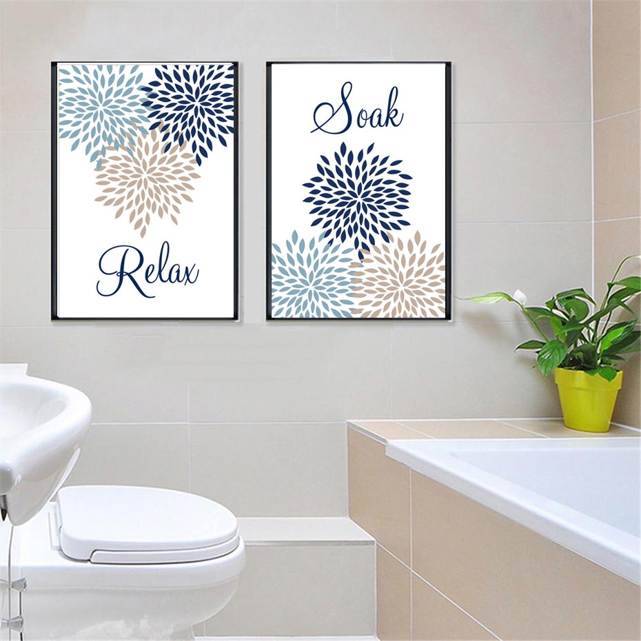 Affiche-de-salle-de-bain-nordique-d-coration-de-maison-impression-murale-HD-image-de-fleur