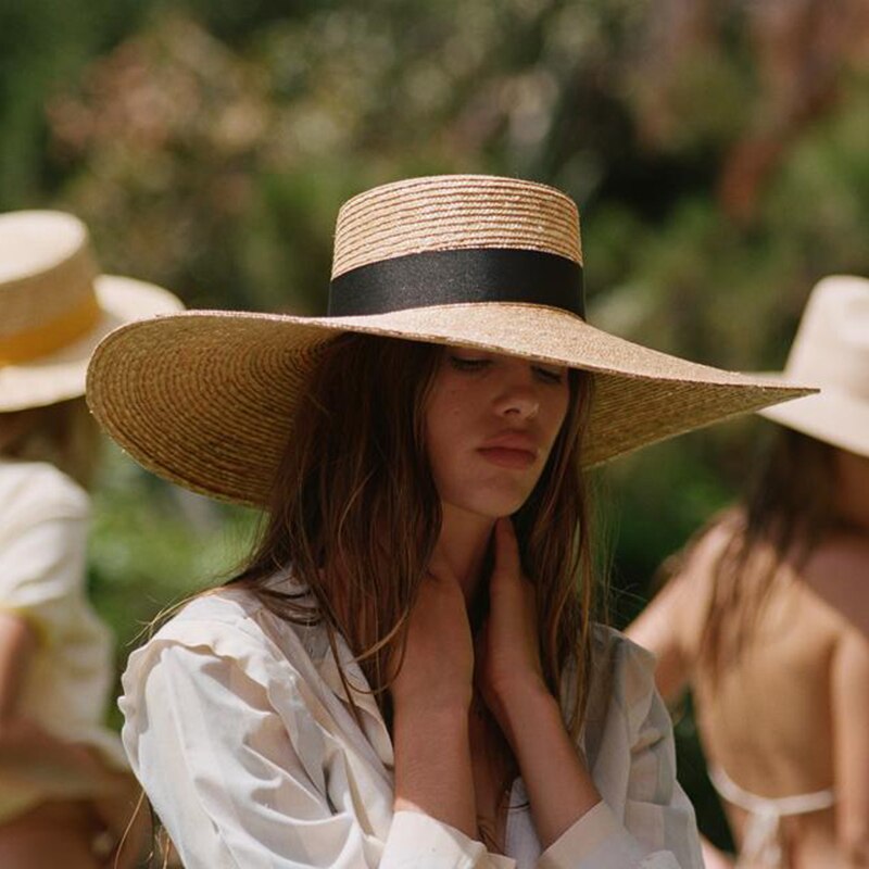 Chapeau-de-plage-large-bord-pour-femmes-grand-chapeau-de-paille-Protection-UV-chapeau-de-soleil