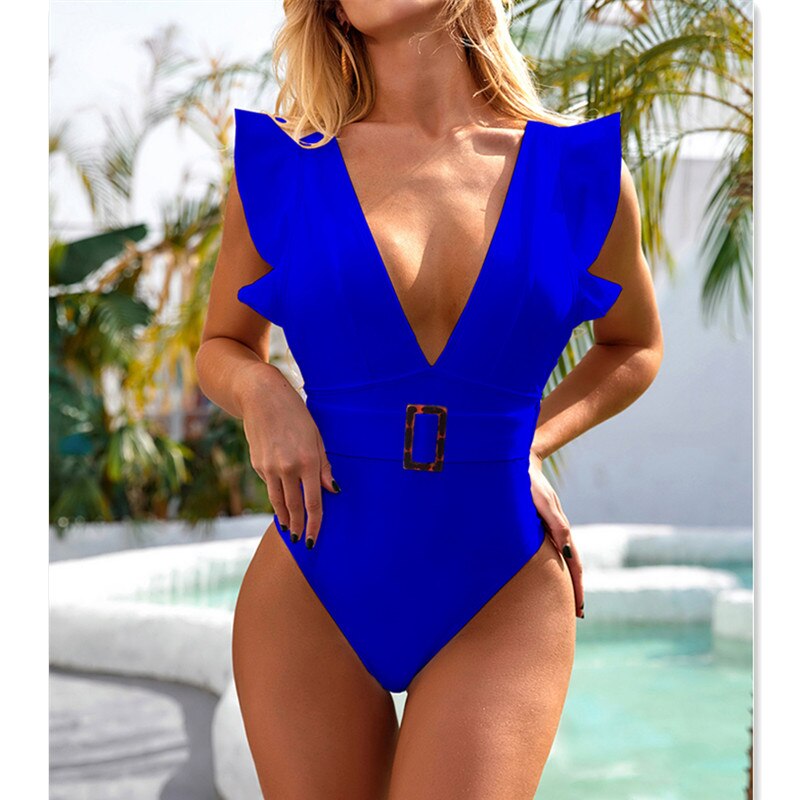 TYAKKVE-maillot-de-bain-une-pi-ce-col-en-V-volants-noir-Monokini-chancr-Bikini-v