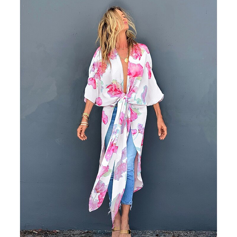 Tunique-en-mousseline-de-soie-imprim-Style-Boho-Cover-up-Sexy-pour-les-costumes-de-bain