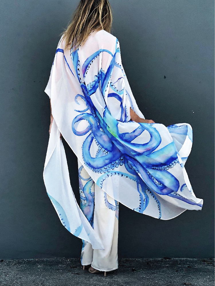 Pantalon-de-plage-Long-en-mousseline-de-soie-Cover-Up-imprim-Kimono-tunique-grande-taille-pour