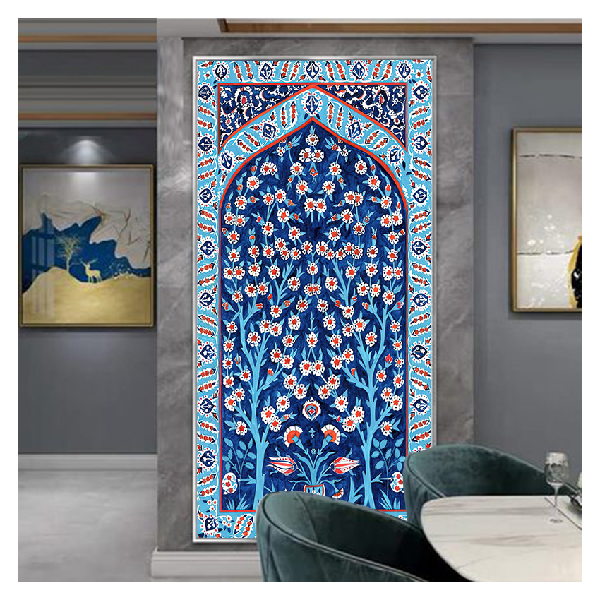 Peinture-d-imprim-s-floraux-traditionnels-affiche-murale-toile-d-coration-murale-carreaux-turcs-arbre-de