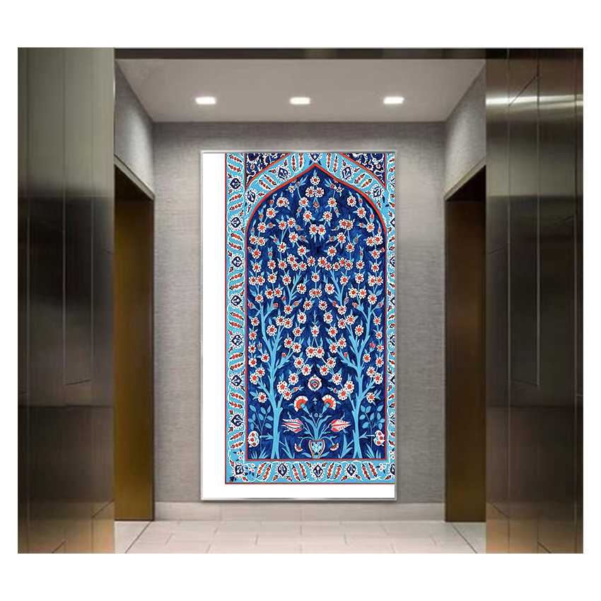 Peinture-d-imprim-s-floraux-traditionnels-affiche-murale-toile-d-coration-murale-carreaux-turcs-arbre-de