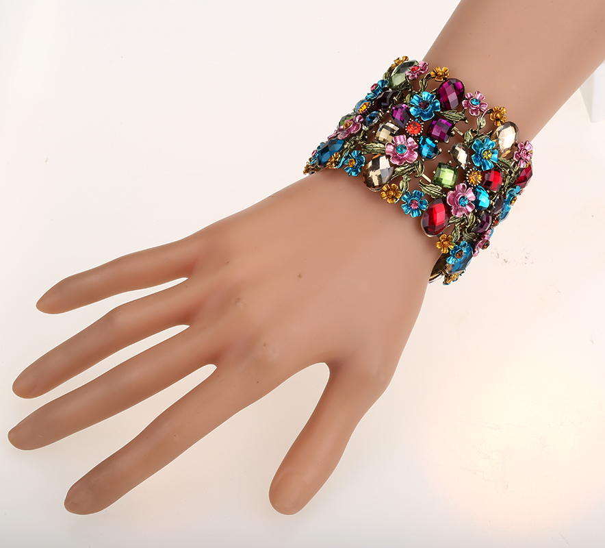 Yacq-Bracelet-large-extensible-fleurs-pour-femmes-manchette-d-t-mignonne-mode-de-mariage-bijoux-de