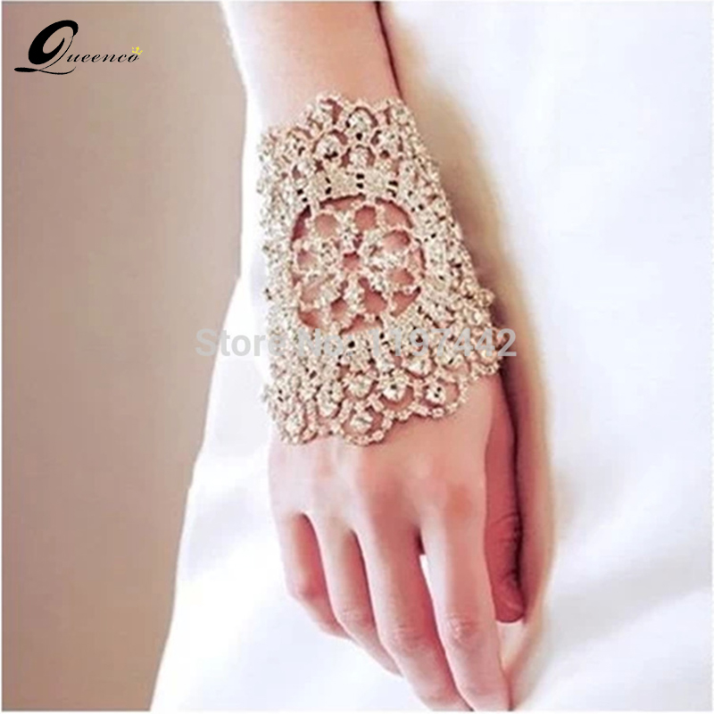 Bracelets-de-mari-e-la-mode-accessoires-de-cheveux-de-mariage-cha-ne-main-en-cristal