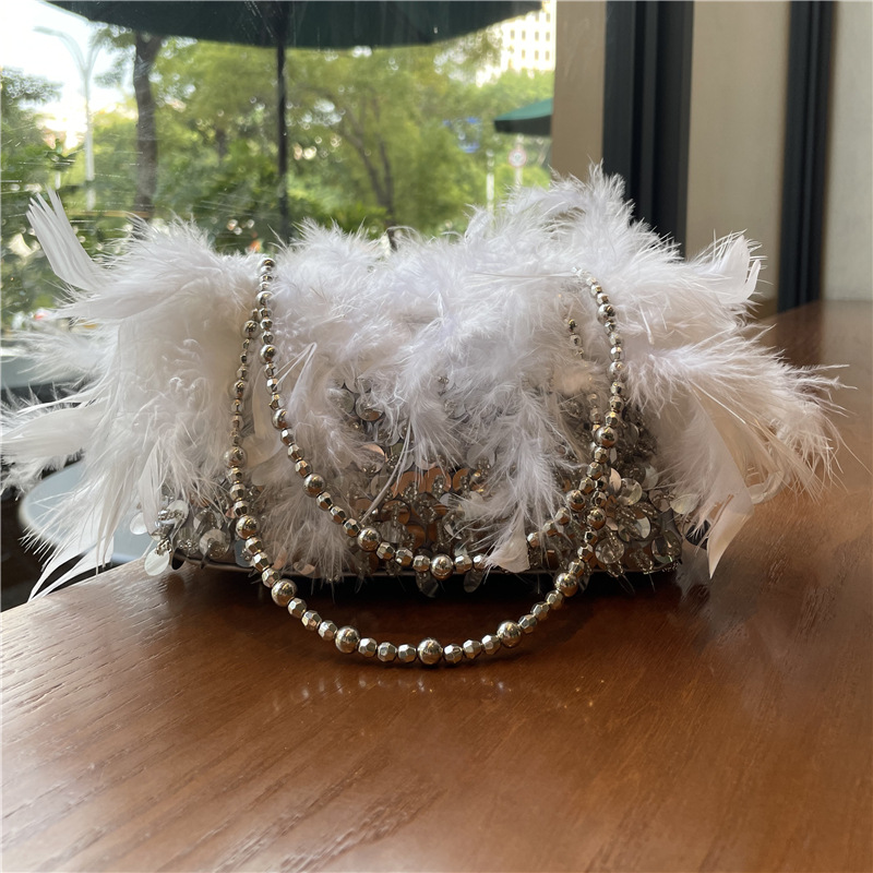 Sac-main-paillettes-et-plumes-pour-femmes-pochette-de-luxe-Vintage-r-tro-perl-sacoche-paule