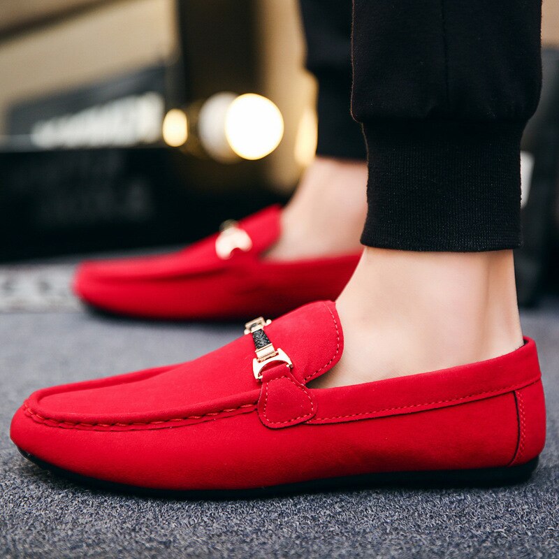 Mocassins-de-Styliste-pour-Homme-Chaussures-en-Cuir-Enfiler-D-contract-es-Rouges-Conduite-Souples-et