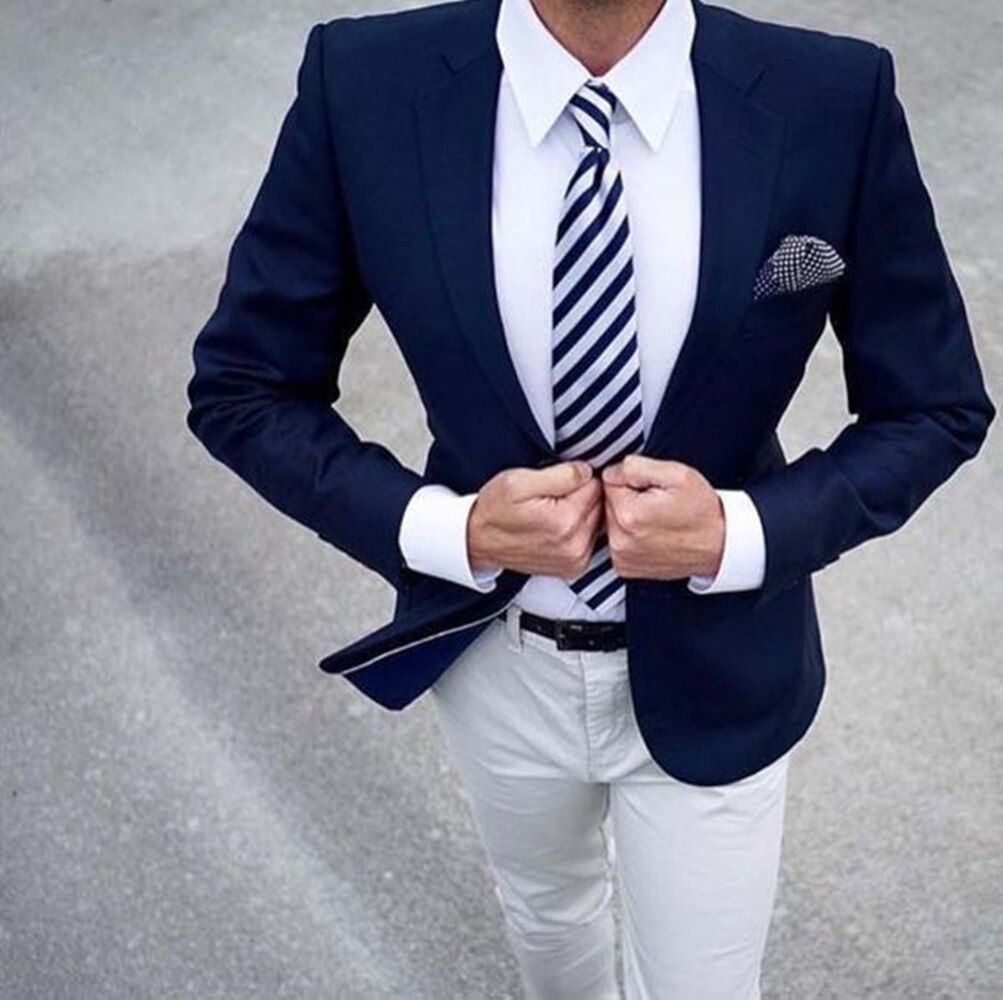 Costume-2-pi-ces-bleu-marine-avec-pantalon-pour-mari-personnalis-formel-pour-bal-Business-Blazer