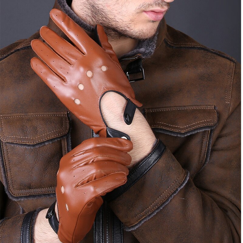 Gants-fins-l-gants-en-cuir-v-ritable-pour-femmes-doigt-complet-pur-transparent-conduite-de