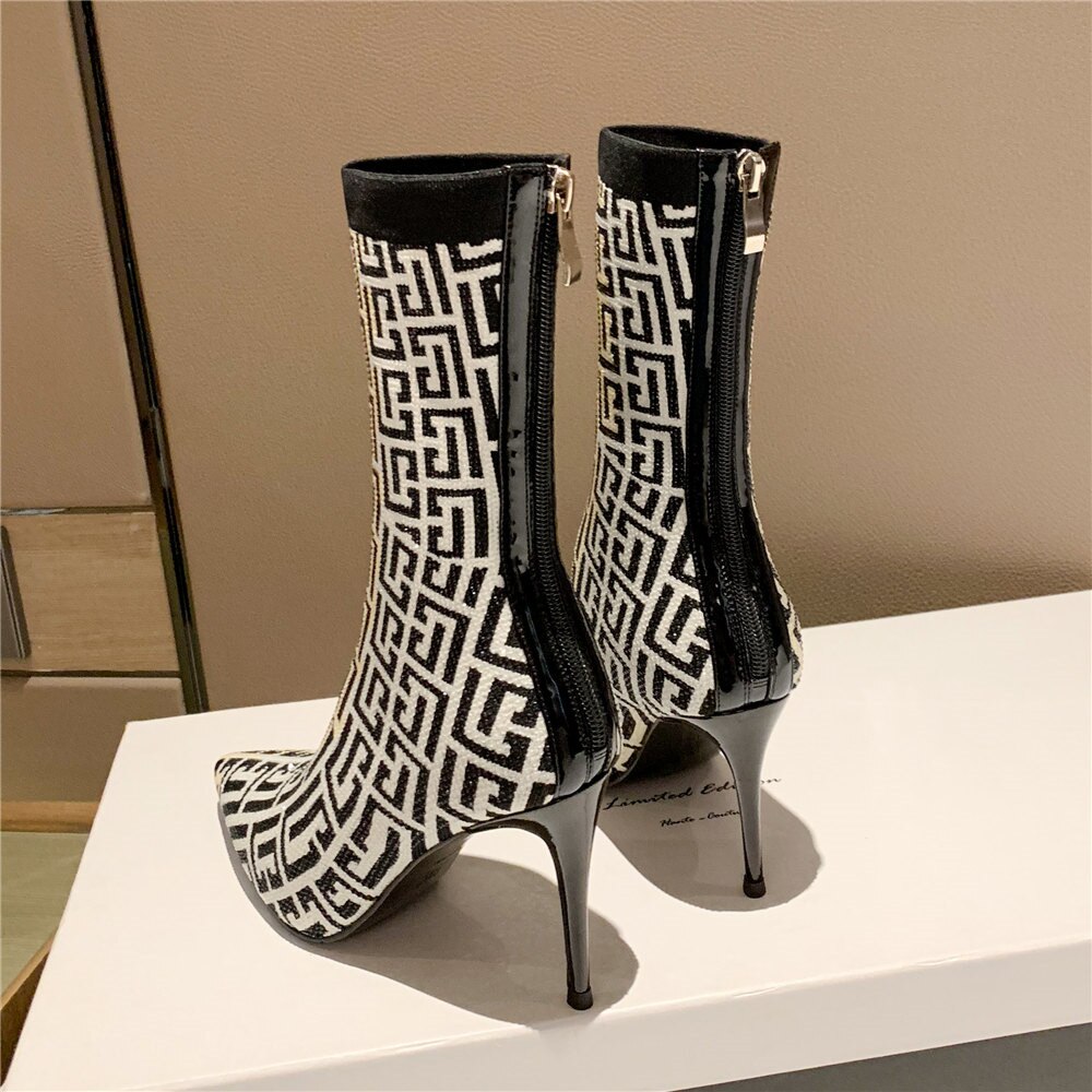 Bottines-bout-pointu-en-tissu-extensible-pour-femmes-chaussures-talons-fins-fermeture-clair-m-lange-de