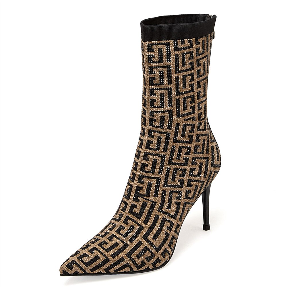 Bottines-bout-pointu-en-tissu-extensible-pour-femmes-chaussures-talons-fins-fermeture-clair-m-lange-de