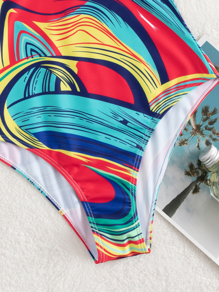 Vigoashely-maillot-de-bain-une-pi-ce-imprim-bretelles-Sexy-Push-UP-Monokini-dos-nu-ajour