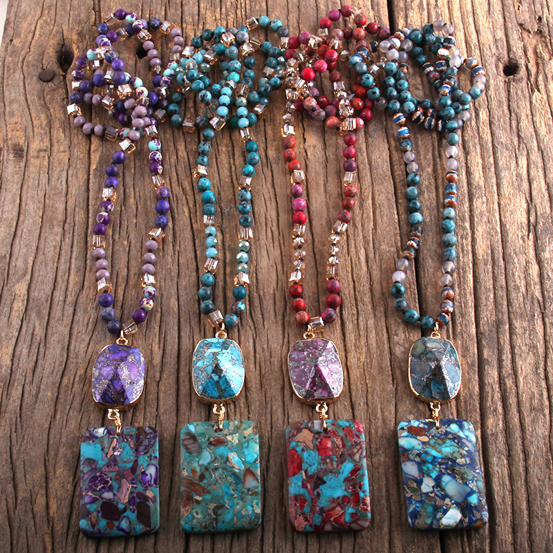Bijoux-boh-me-mode-RH-pierres-naturelles-cristal-pierre-nou-e-pierre-Semi-pr-cieuse-Boho
