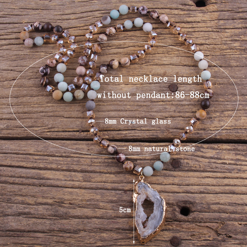 Bijoux-Tribal-boh-me-en-cristal-pierre-Long-nou-irr-gulier-Druzy-Stone-pendentif-colliers-pour