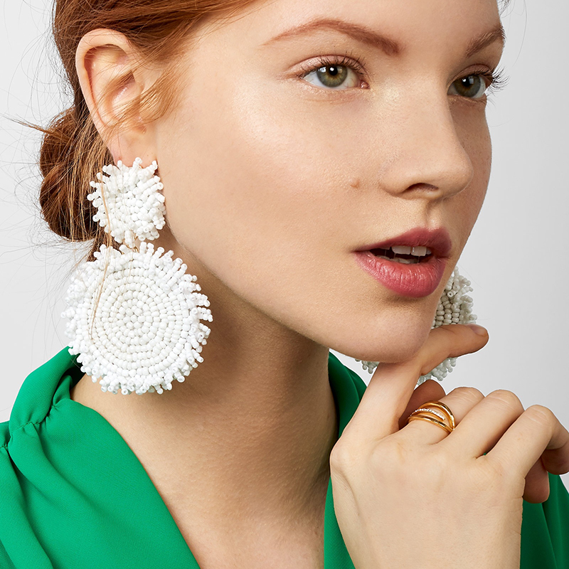 Grandes-boucles-d-oreilles-blanches-pour-femmes-perles-la-mode-fleurs-franges-en-coton-pendantes-bijoux
