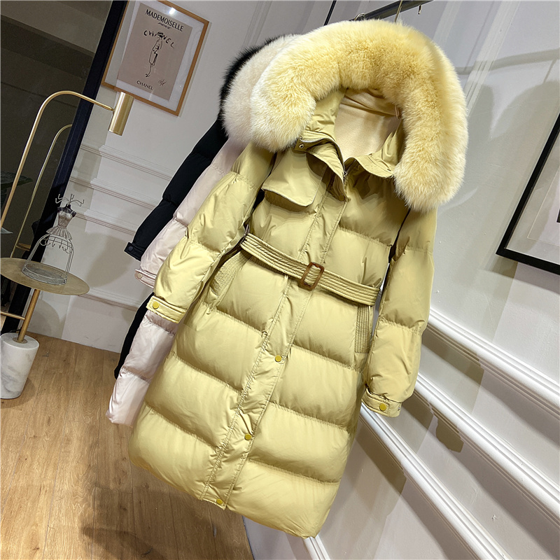 Veste-en-duvet-col-de-renard-pour-femme-dition-han-joker-la-taille-nouvelle-collection-hiver