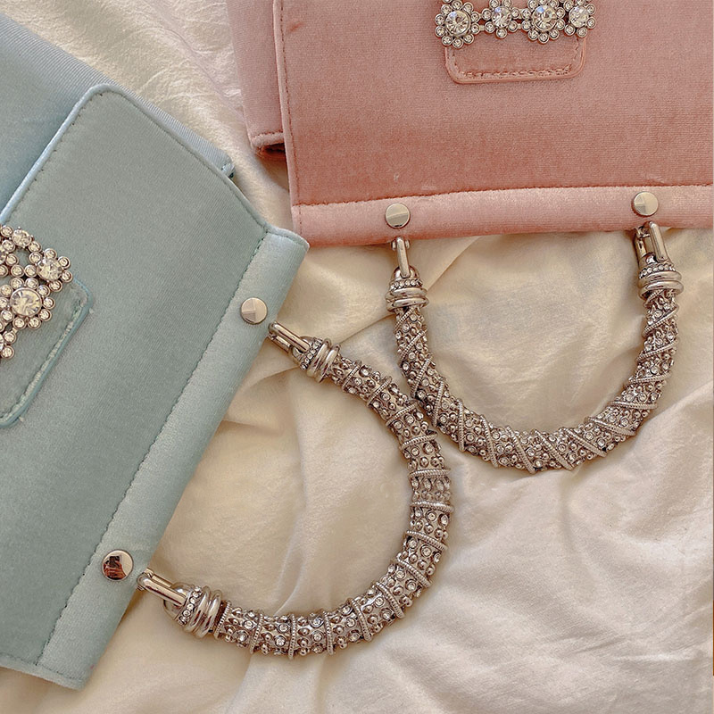 Sac-main-de-luxe-en-velours-pour-femmes-accessoire-de-styliste-avec-strass-bandouli-re-de