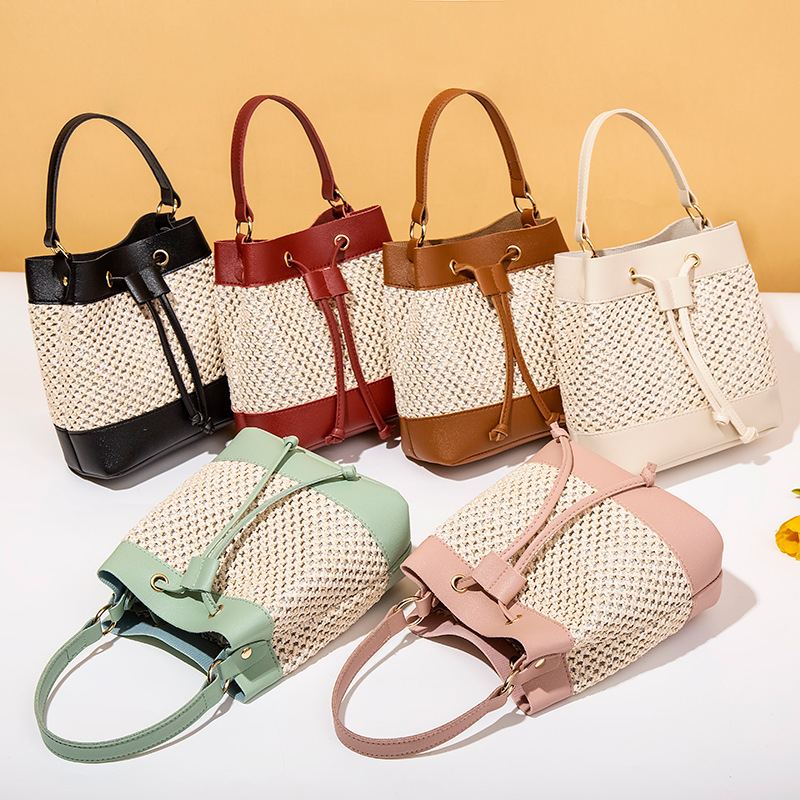 Sac-bandouli-re-de-grande-capacit-en-forme-de-seau-sac-paule-de-voyage-tiss-en
