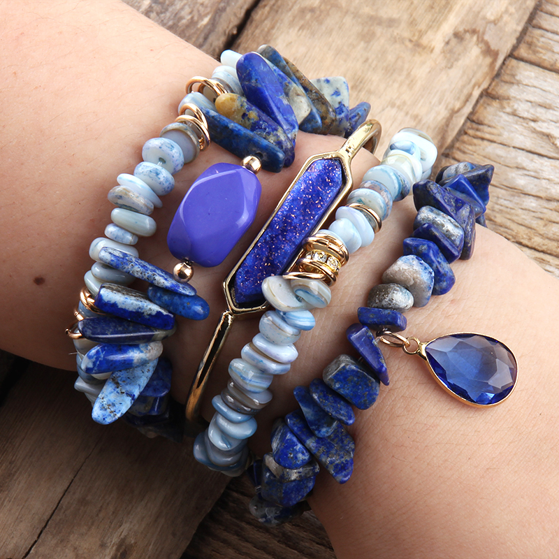 RH-ensemble-de-Bracelets-de-perles-de-styliste-5-pi-ces-breloque-Dorp-pile-de-pierres