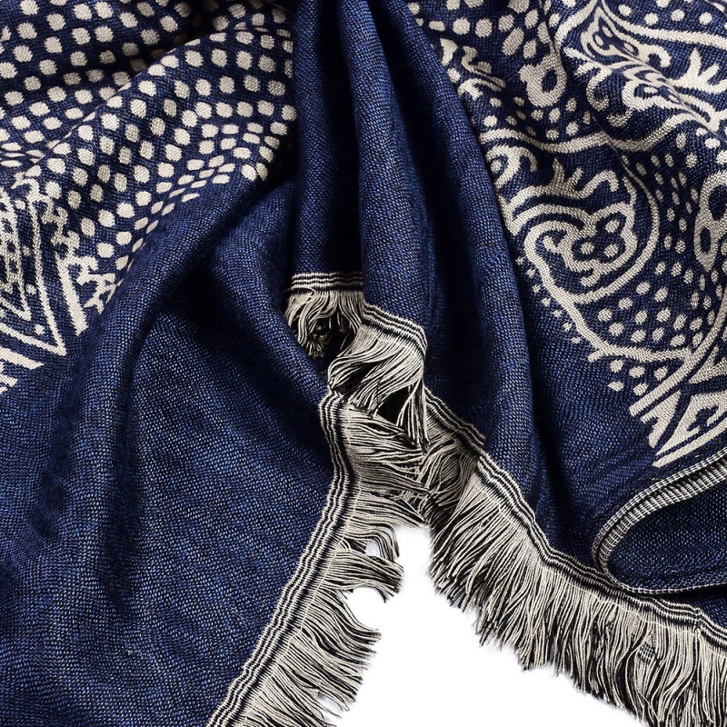 charpe-en-coton-et-lin-teint-en-fil-pour-hommes-Paisley-barbe-courte-Style-ethnique