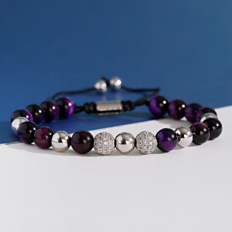 Bracelet-en-perles-d-oeil-de-tigre-bleu-pour-hommes-tissage-zones-me-boule-CZ-r