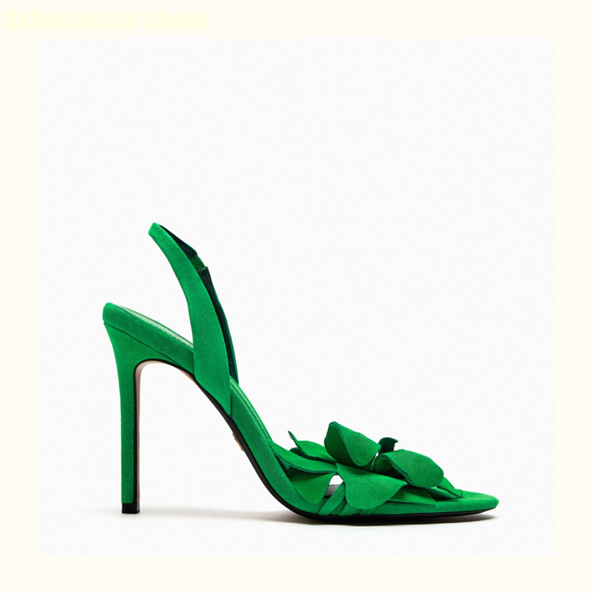 Sandales-en-Cuir-de-Mouton-Talons-Hauts-Brillants-Chaussures-Fleurs-Vertes-Roses-Clip-Bling-Bling-Strass