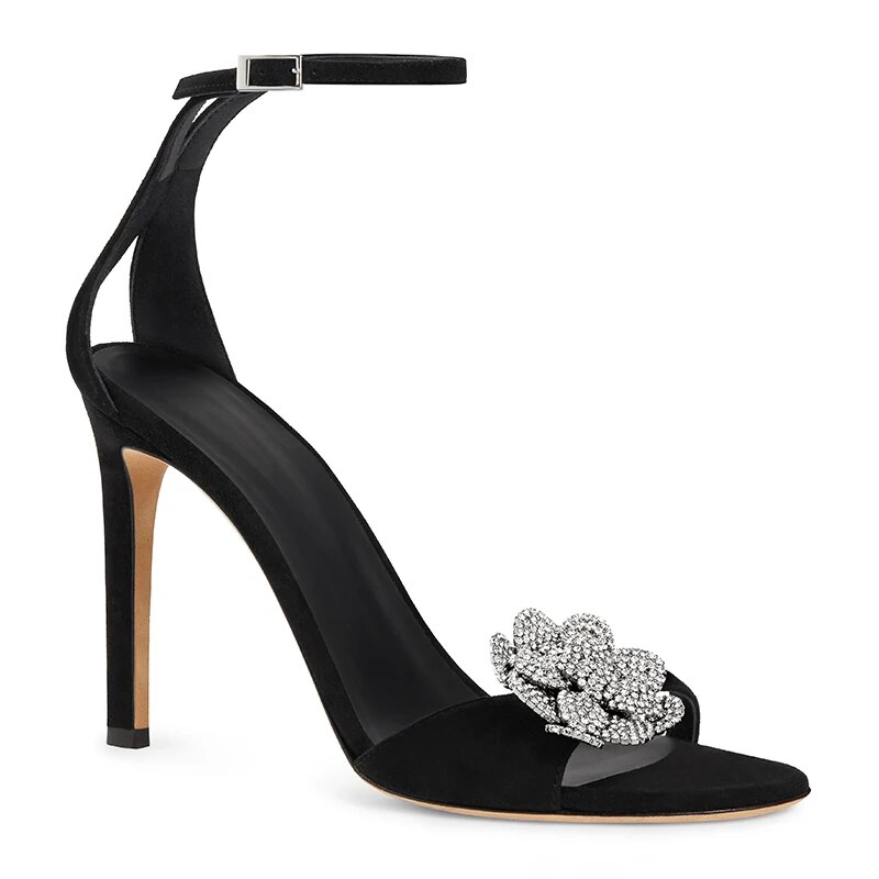 Sandales-talons-hauts-en-diamant-pour-femmes-nouvelles-sandales-noires-sexy-polyvalentes-fleur-de-cristal-parka