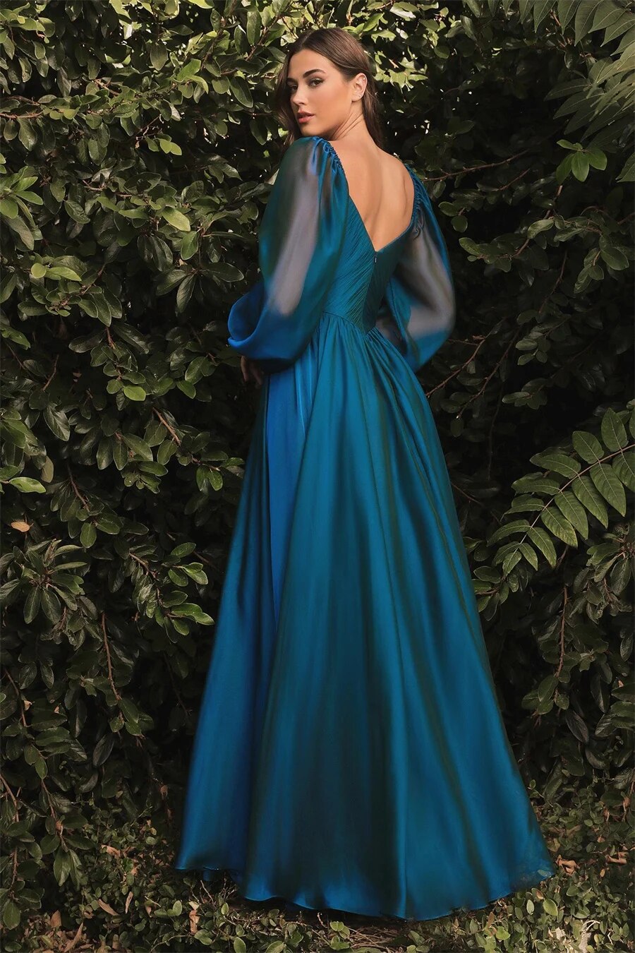Robe-de-soir-e-de-forme-trap-ze-tenue-de-soir-e-de-standing-col-en