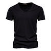 T-shirt-manches-courtes-et-col-en-v-pour-homme-haut-de-marque-de-qualit-100