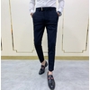 Pantalon-de-costume-pour-hommes-couleur-unie-mode-Business-9-Points-formel-lastique-collection-printemps-2020