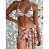 Sexy-3-Pi-ce-Maillot-De-Bain-Femme-Cravate-Teinture-Push-Up-Rembourr-Biquini-Br-silien