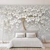 Papier-peint-Mural-3D-motif-arbres-en-relief-tapisserie-blanche-sur-mesure-esth-tique-moderne-pour