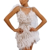 Luxe-f-te-plume-paillettes-robes-t-femmes-mini-robe-2021-taille-haute-blanc-sans-manches