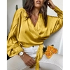 Celmia-chemisier-en-Satin-manches-longues-chauve-souris-pour-femmes-col-en-V-crois-Sexy-chemises