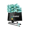 Toile-affiche-bleu-vert-fleur-parfum-sac-nordique-imprim-talons-hauts-peinture-murale-mode-femme-mur
