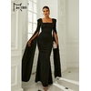 Missord-robe-longue-noire-manches-fendues-tenue-de-soir-e-l-gante-longueur-au-sol-moulante