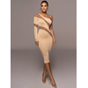 Dulzura-robe-mi-longue-en-Patchwork-pour-femme-v-tement-Sexy-l-gant-manches-longues-dos