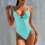 Push-Up-Femmes-Maillots-De-Bain-Une-Pi-ce-Maillot-De-Bain-Femme-Solide-Monokini-Bandage