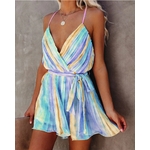 Robe-de-plage-ample-multicolore-sans-manches-grande-taille-Cover-Up-pour-les-maillots-de-bain