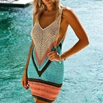 Robe-de-plage-en-tricot-Crochet-Cover-Up-pour-Bikini-Sexy-ajour-v-tements-de-plage